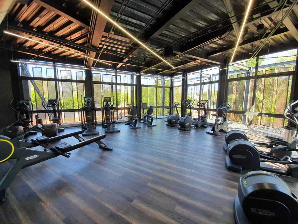 Ventanales del área de entrenamiento
